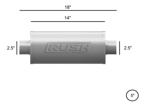 Silenciador Resonador Mofle Deportivo Rush R-cc21214-5 Foto 5