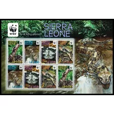 Fauna - Wwf - Serpientes - Sierra Leona - Hojita De 2 Mint