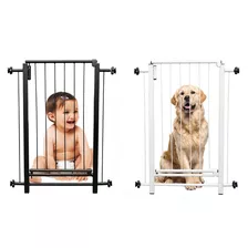 Portão Pet Grade Cachorro Bebê Seguro Resistente 75 A 79cm Cor Preto