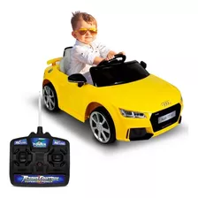 Carrinho Elétrico Bateria Infantil Controle Audi Tt Amarelo