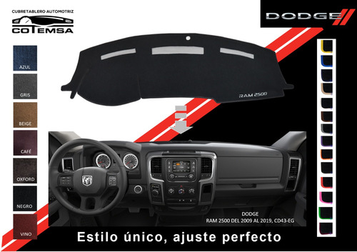 Cubretablero Automotriz Dodge Ram 2500 Del 2009 Al 2019 Foto 2