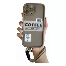 Funda Silicona Coffe Con Holder Para iPhone 11 Pro Max