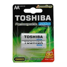 2pilas Aa 2000 Mah Toshiba Recargables Alto Consumo