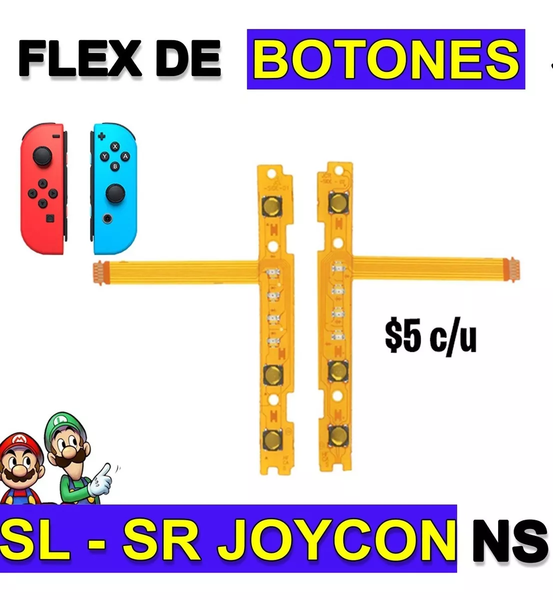Flex Boton Sl Sr De Joycon Nintendo Switch Original Repuesto