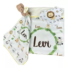 Kit Manta, Naninha, Babador E Necessarie Personalizado