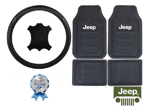 Tapetes 4pz Jeep + Cubrevolante Cherokee Sport 1999 Foto 10