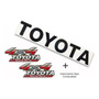 Toyota Hilux Calcomana Negro Mate Tapa Trasera+4x4 X4u Toyota 4X4 X/C DLX