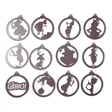 Set 12 Adornos Navideños El Grinch