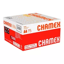 Papel Sulfite Chamex A4 75g Caixa 5 Pacote Total 2500 Folhas Cor Branco