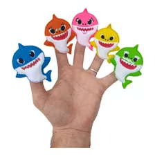 Títeres Baby Shark, Toda La Familia. Bordados En Pañolenci 