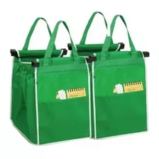 2 Bolsas Compras Supermercado Ecológica Reusable Plegable