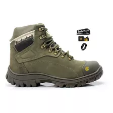 Bota Timberland 100%couro Resistente Trabalho Trilha Brindes