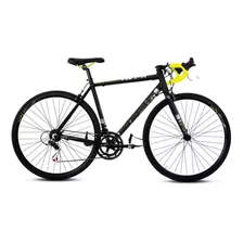 Bicicleta Ruta Mercurio Renzzo R700 Negro Mate/amarillo Neón