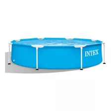 Piscina Familiar Estructural Redonda De Tubos Intex 2.4m 