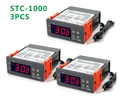 3piezas Stc-1000 Tcontrolador De Temperatura Sensor De Tem  
