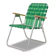 Sillon Reposera De Aluminio Solcito Apoya Brazo Madera