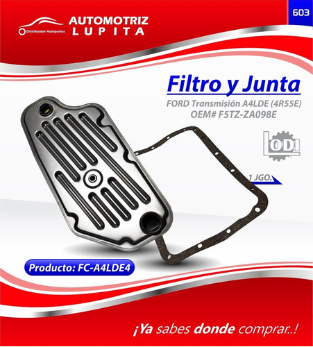 Filtro Y Emp. Caja Jt316a Ford Explorer4wd95-01, Explorer Sp Foto 5