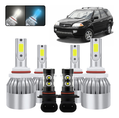 1 Par - 9006 Focos Bombilla Led Antiniebla Blanco 6000k Acura MDX