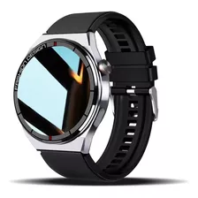 Smartwatch Moreka Sk11 Caja Plata, Malla Negra De Silicona