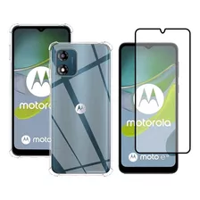 Capa Capinha + Película 3d Para Motorola Moto E13 6.5