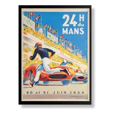 Pôster Quadro Decorativo Retro Vintage 24 Horas Le Mans A3