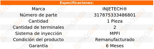 1- Inyector Combustible Vibe 1.8l 4 Cil 2005/2008 Injetech Foto 3