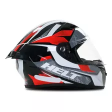 Capacete Integral Helt Street Polar Aero Bran/preto/vermelho