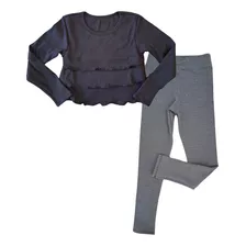 Kit Roupa Infantil Adolescente Menina Calça Grossa E Blusa 