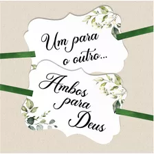 Placa De Cadeira Dos Noivos Casamento, Verde Folhas Folhagem