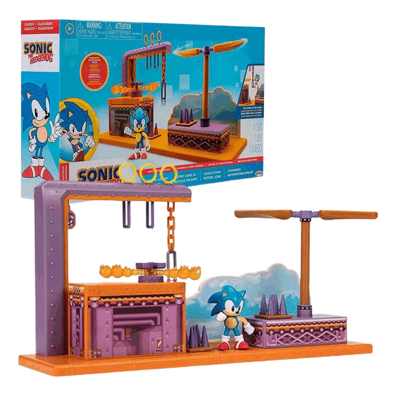 Bonecos Sonic e Tails e Cenário Conjunto Diorama Candide