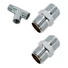 Adaptador Torneira Monocomando 2 Niples Metal