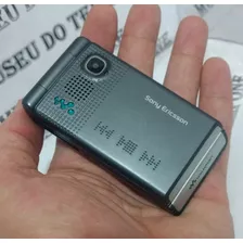 Celular Sony Ericsson W380 Flip Cinza Pequeno Antigo De Chip