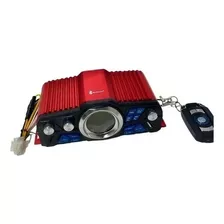 Potencia Amplificador Bluetooth Para Moto Auto 12v Usb Color Rojo