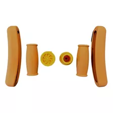 Kit Gomas Repuestos Muletas (2 Gomas, 2 Puños Y 2 Axileras) Color Amarillo