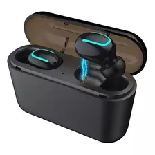 Audífono In-ear Inalámbrico Hbq Q32 Black Con Luz Led