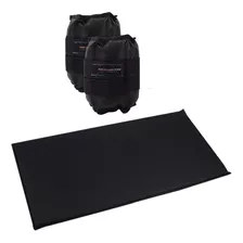 Kit Colchonete De Academia 90x45 Cm + Par Caneleiras De 10kg