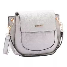 Bolsa Feminina Chenson Pequena Mão Transversal Cg84090 Cor Cinza