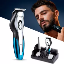 Shaver Barbeador Eletrico Barber Pro Sem Fio Portatil Corpo Cor Preto 110v/220v