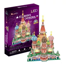 Puzle 3d 224 Catedral De San Basilio Luces Led - Cubicfun