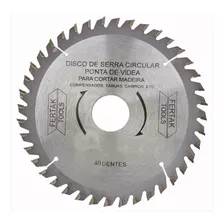 Disco De Serra Circular P/ Madeira 180mm C/ 40 Dentes Fertak