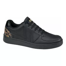 Tenis Urbano Mirage 520 Negro Con Dorado Para Dama