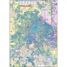 Mapa De Guadalajara Dividido Por Colonias Grande