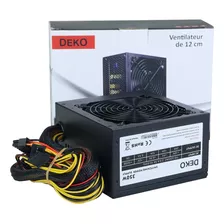 Fonte Atx 350w Real Pc Deko Bivolt 12v4+4p Pciexp6+2p 4sata Cor Preto 110v/220v