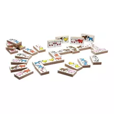 Domino Madera Granja Niños Diako Animales Juego Mesa