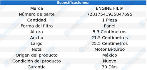 1 Filtro De Aire Allroad Quattro V6 2.7l 01 Al 05 Engine Fil Foto 2