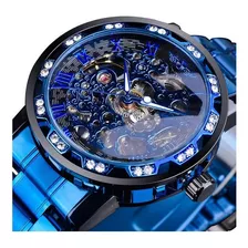 Relógios Masculinos De Luxo Winner Hollow Out Diamond