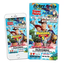 Invitación Jessy Toy Story 4 Ticket Digital Personalizada