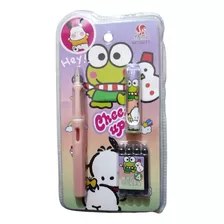 Pluma Fuente Keroppi + 4 Cartuchos De Tinta Ideal Regalo