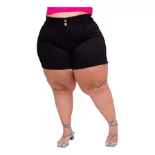 Shorts Feminino Plus Size Lannes Com Lycra