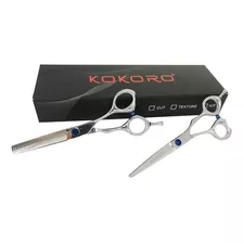 Kit De Tijeras De Cabello Corte Y Textura Kokoro Steel 440c